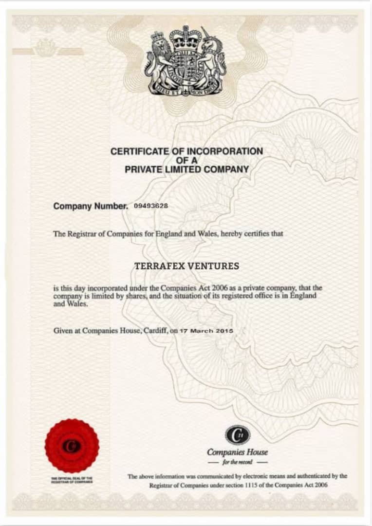 terrafex-ventures.org  certificate